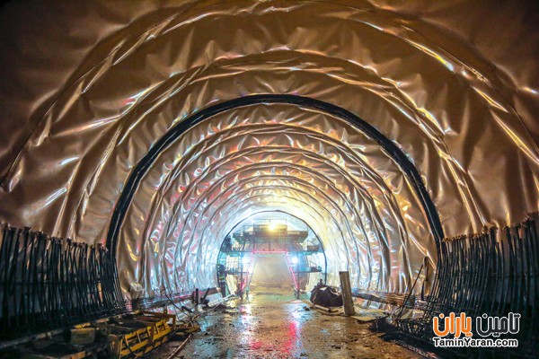 نصب ژئوممبران PVC در تونل