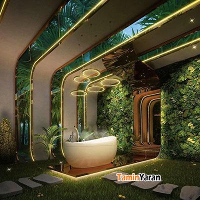 نمونه روفگاردن با فضای سبز روی بام ساختمان